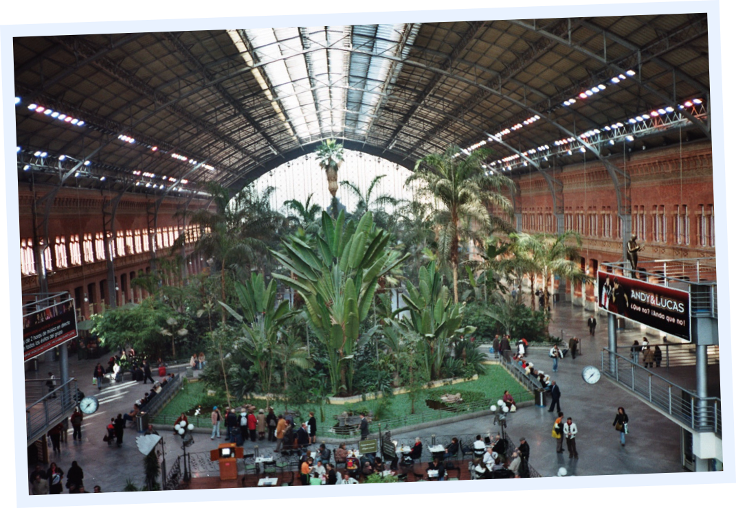 Atocha station in Madrid